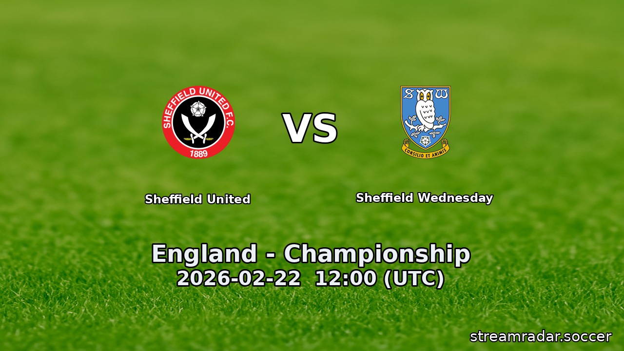 Sheffield United vs Sheffield Wednesday
