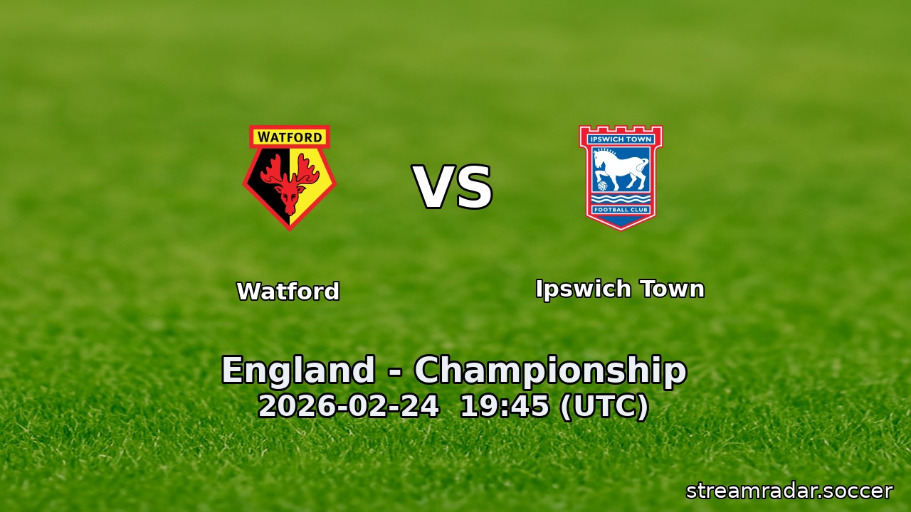 Watford vs Ipswich Town