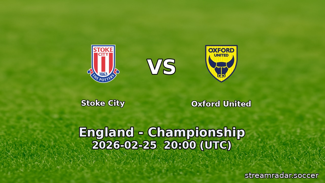 Stoke City vs Oxford United