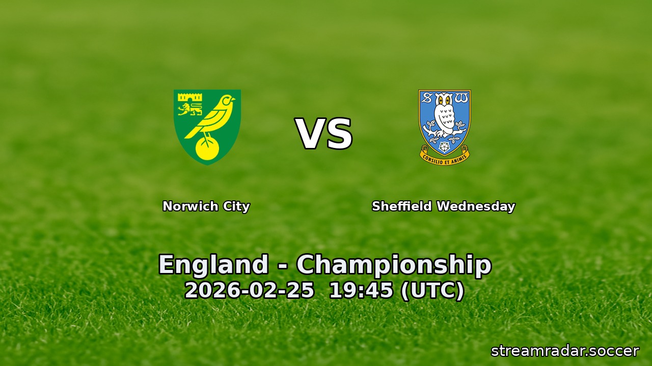 Norwich City vs Sheffield Wednesday