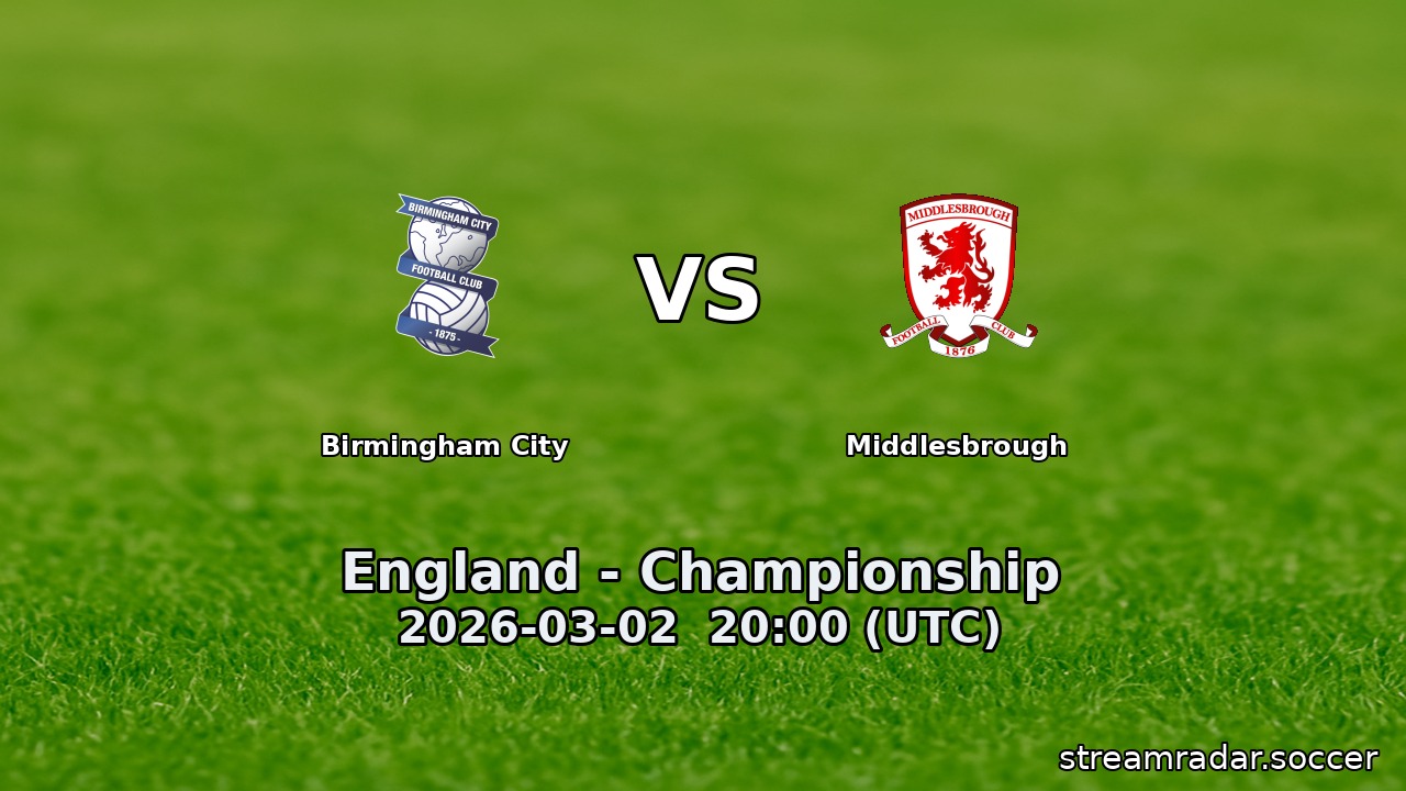 Birmingham City vs Middlesbrough