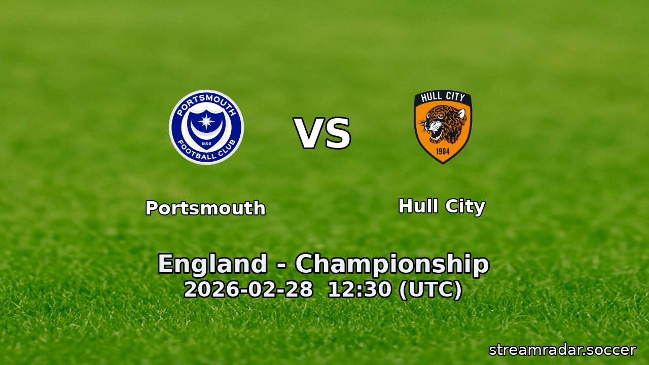 Portsmouth vs Hull City