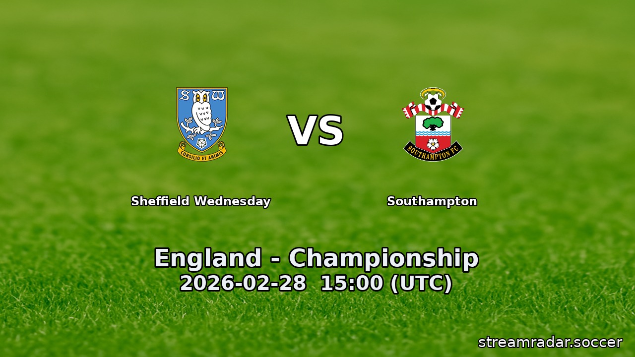Sheffield Wednesday vs Southampton