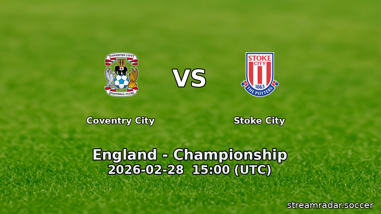 Coventry City vs Stoke City