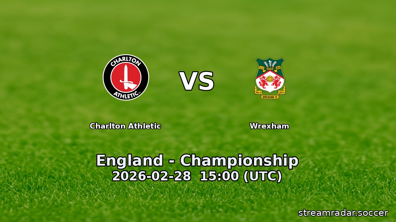 Charlton Athletic vs Wrexham