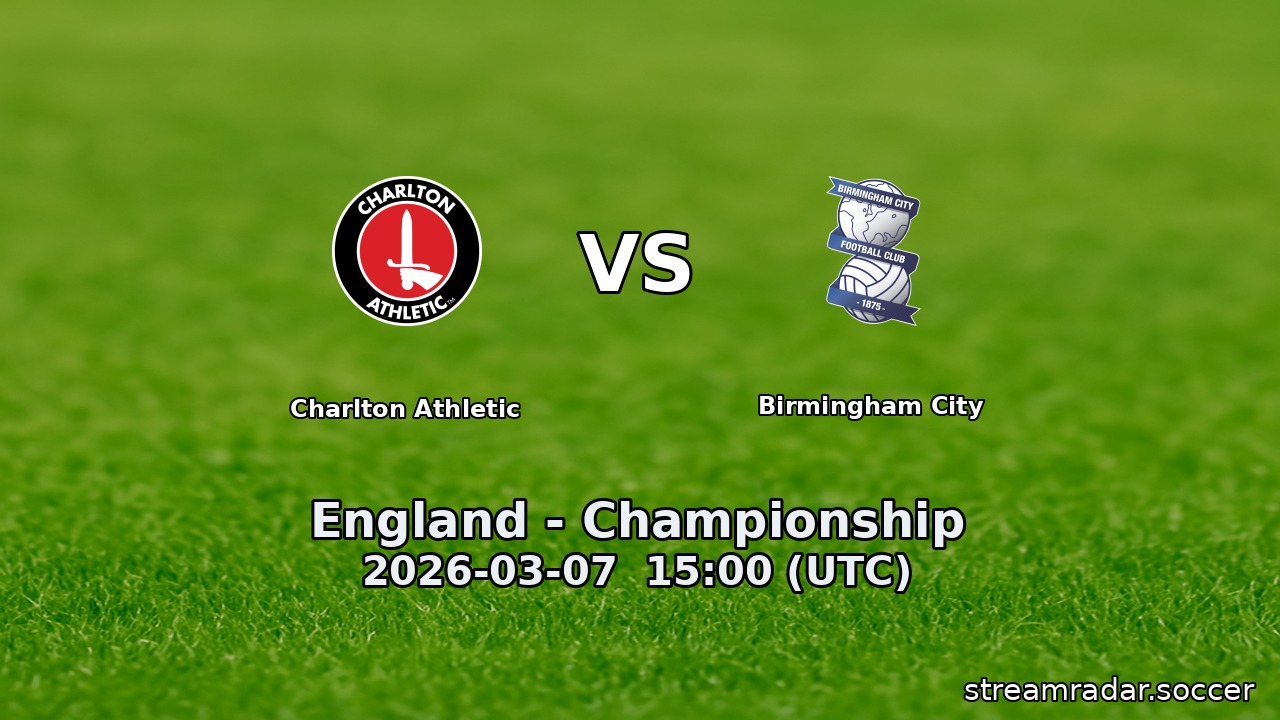 Charlton Athletic vs Birmingham City