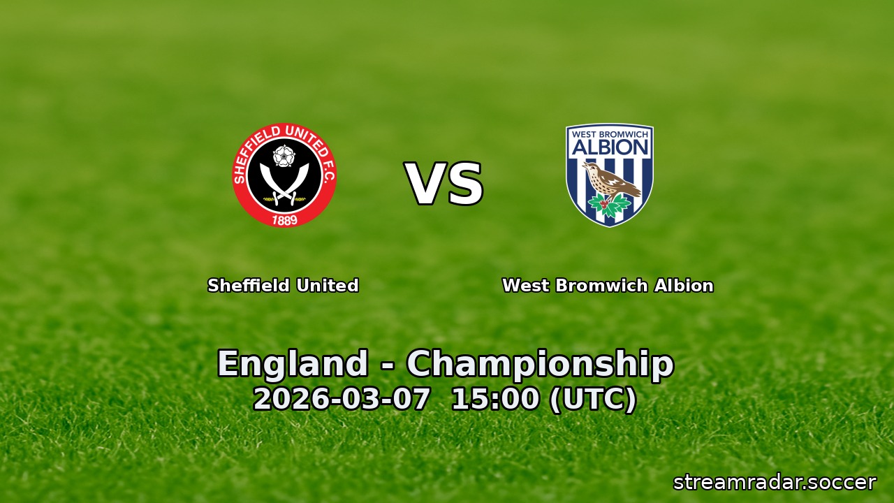 Sheffield United vs West Bromwich Albion