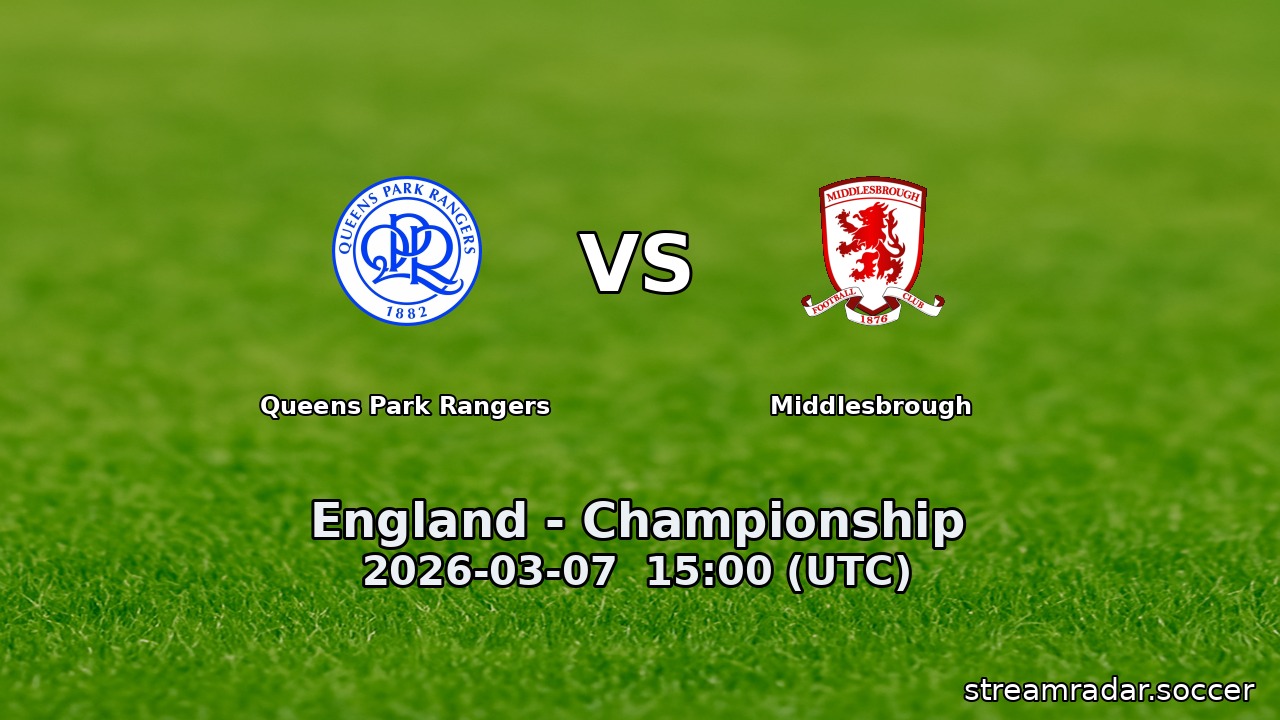Queens Park Rangers vs Middlesbrough