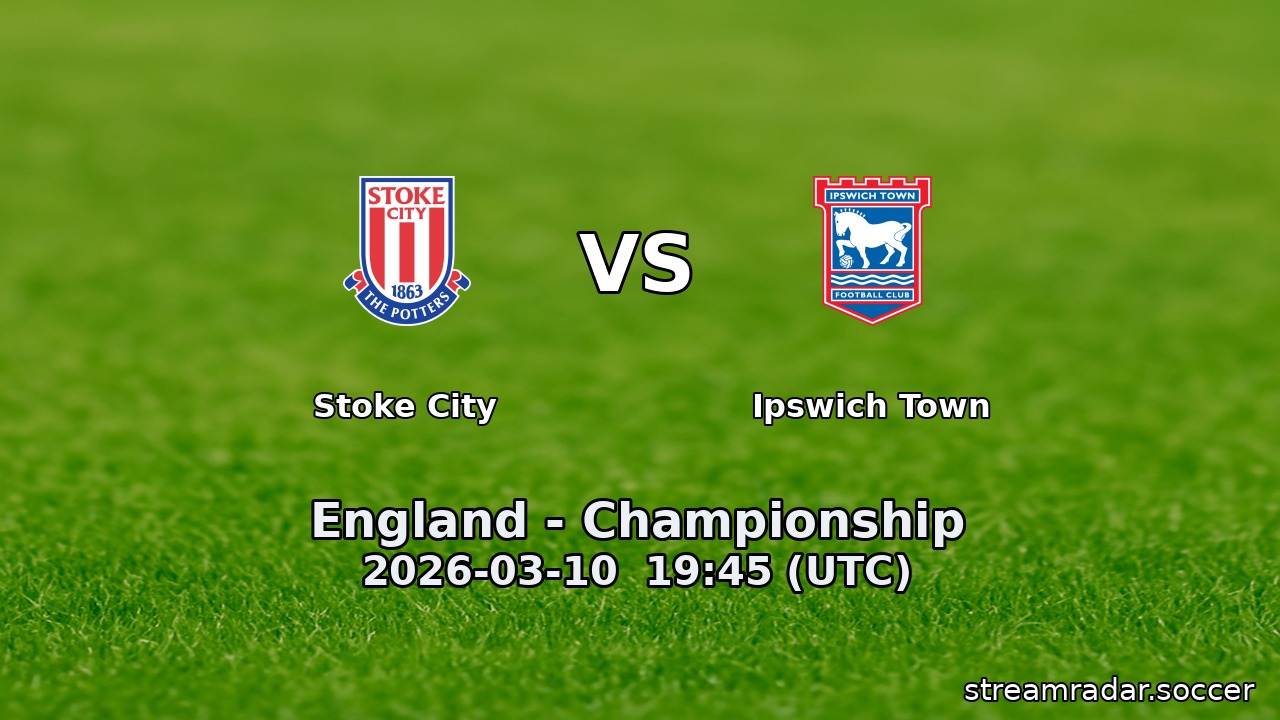 Stoke City vs Ipswich Town