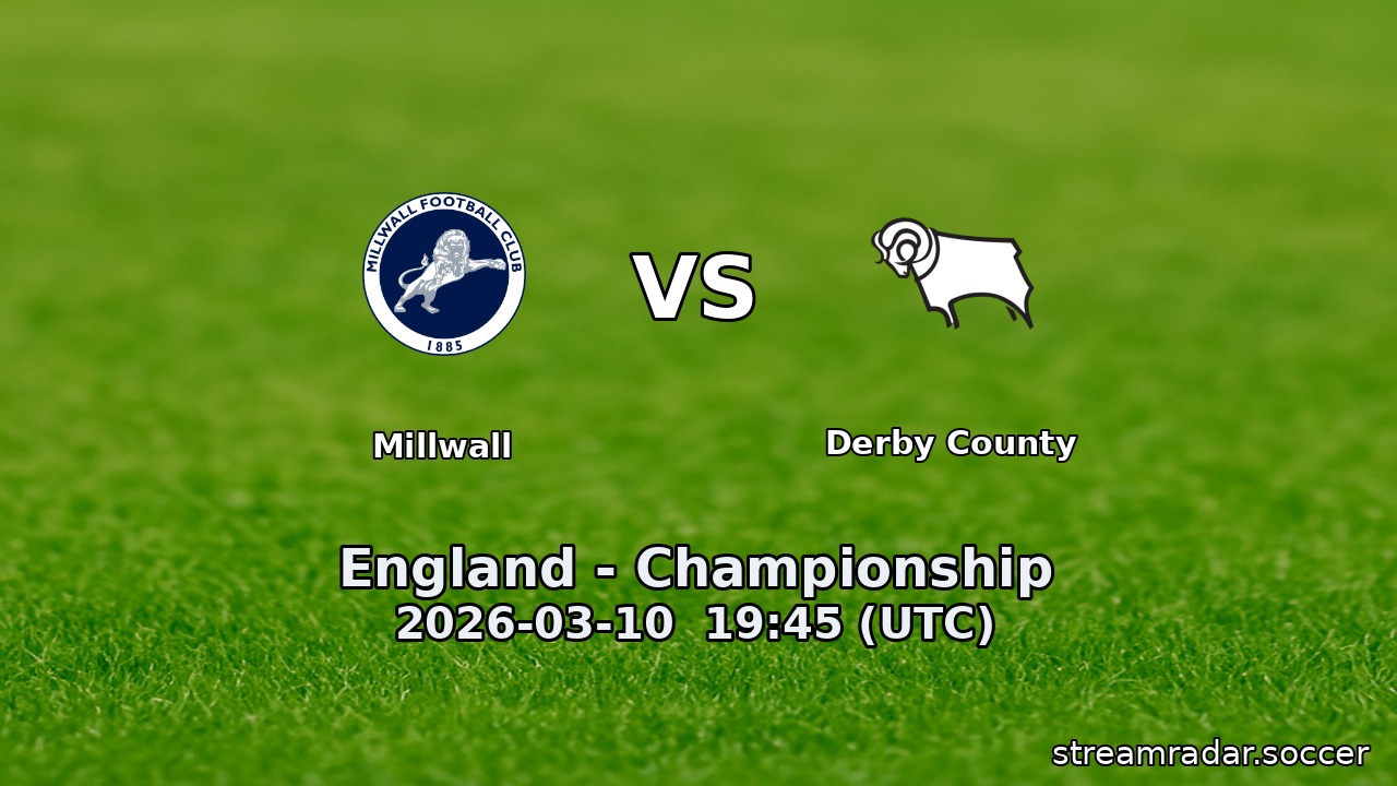 Millwall vs Derby County