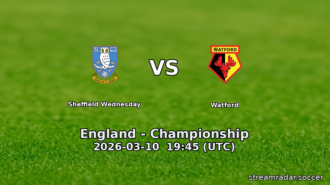 Sheffield Wednesday vs Watford