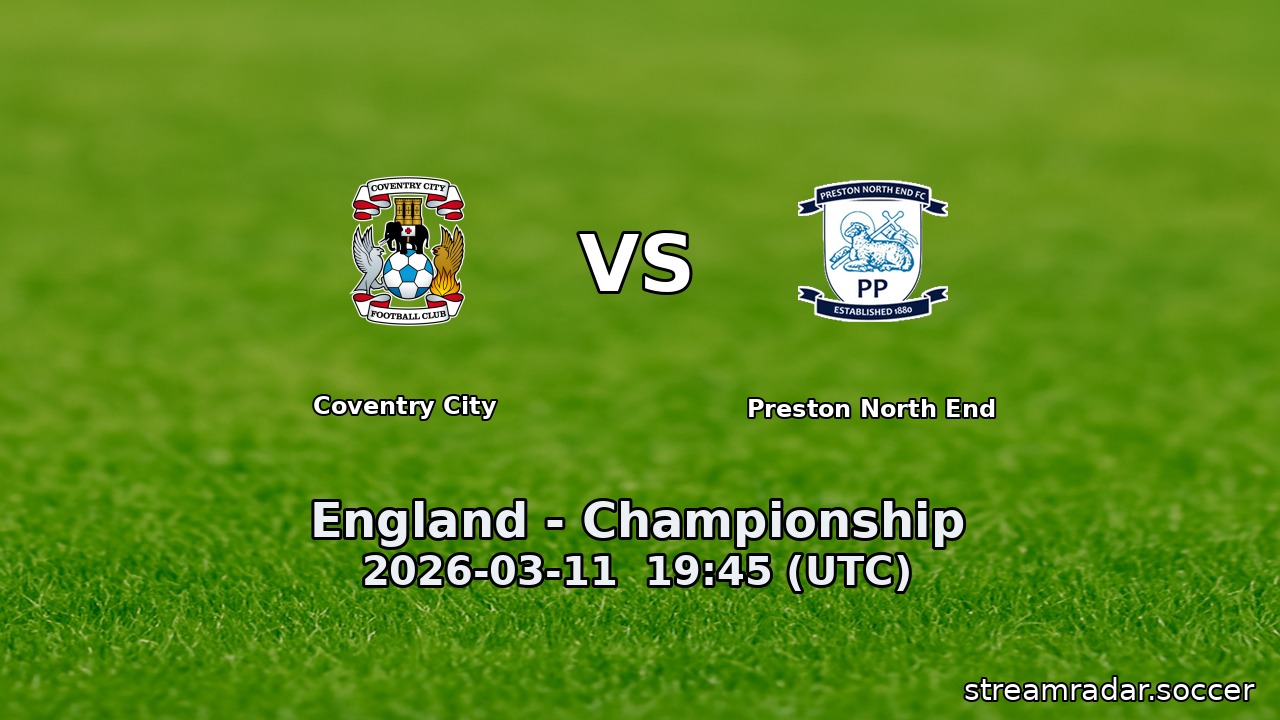 Coventry City vs Preston North End