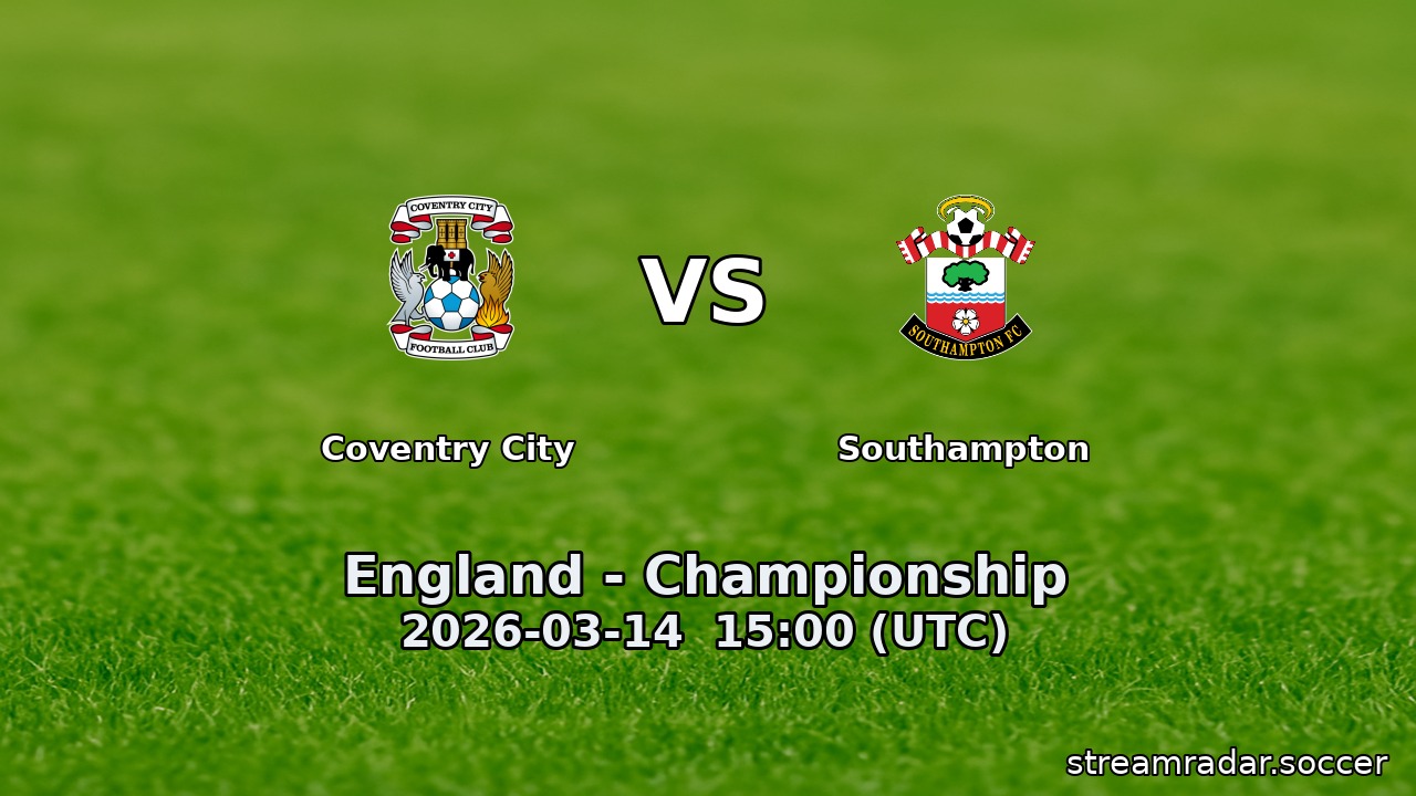 Coventry City vs Southampton