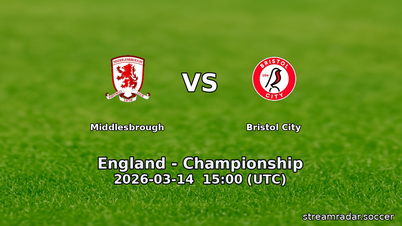 Middlesbrough vs Bristol City