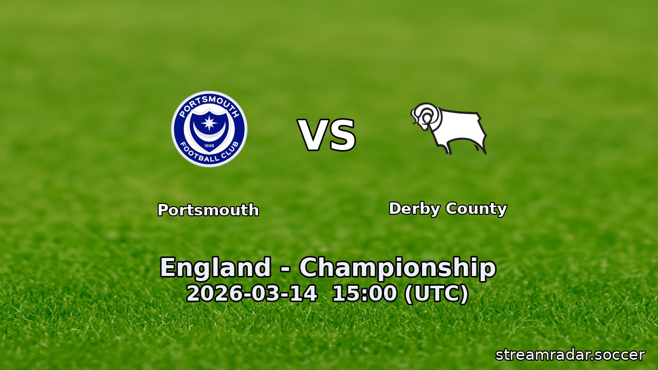 Portsmouth vs Derby County