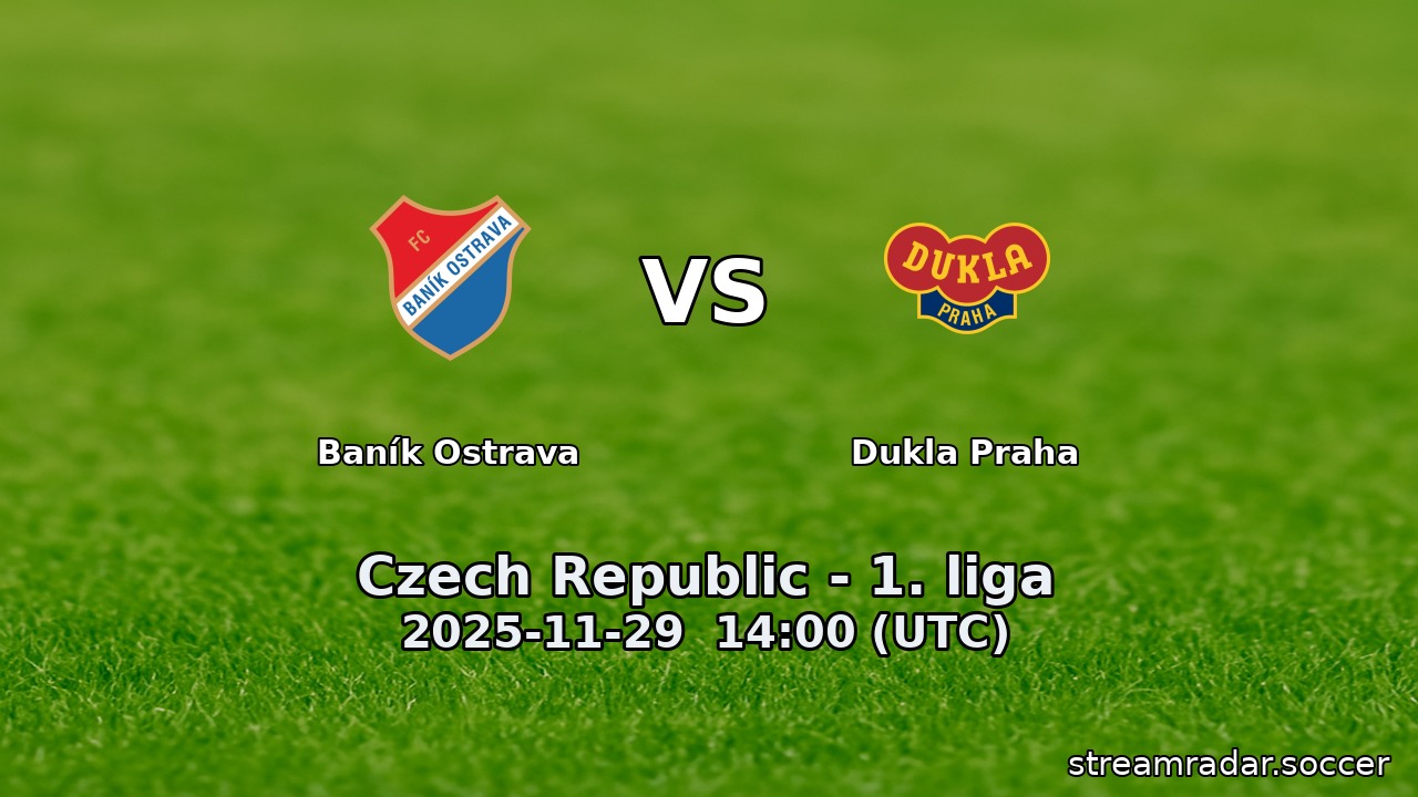 Baník Ostrava vs Dukla Praha