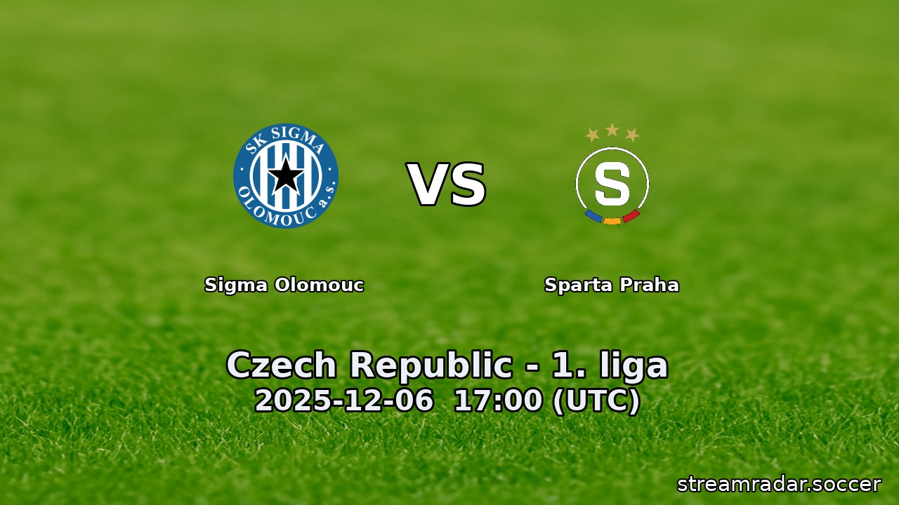 Sigma Olomouc vs Sparta Praha