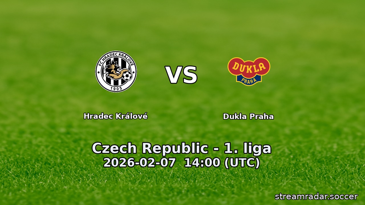 Hradec Králové vs Dukla Praha
