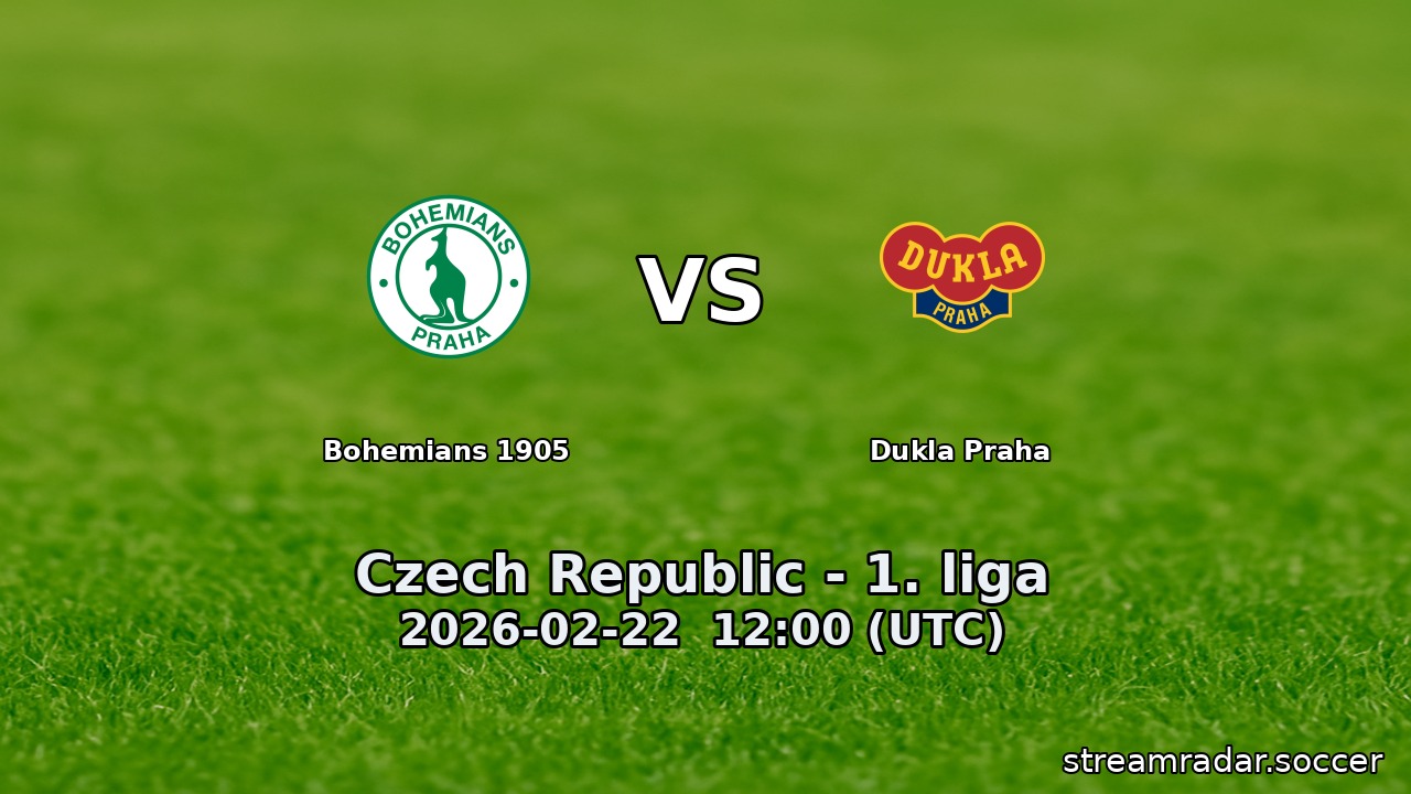 Bohemians 1905 vs Dukla Praha