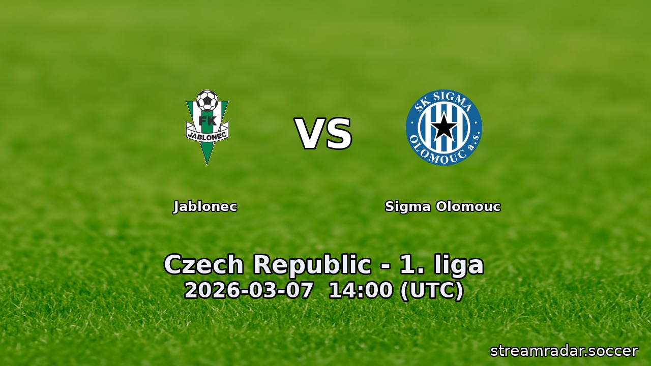 Jablonec vs Sigma Olomouc