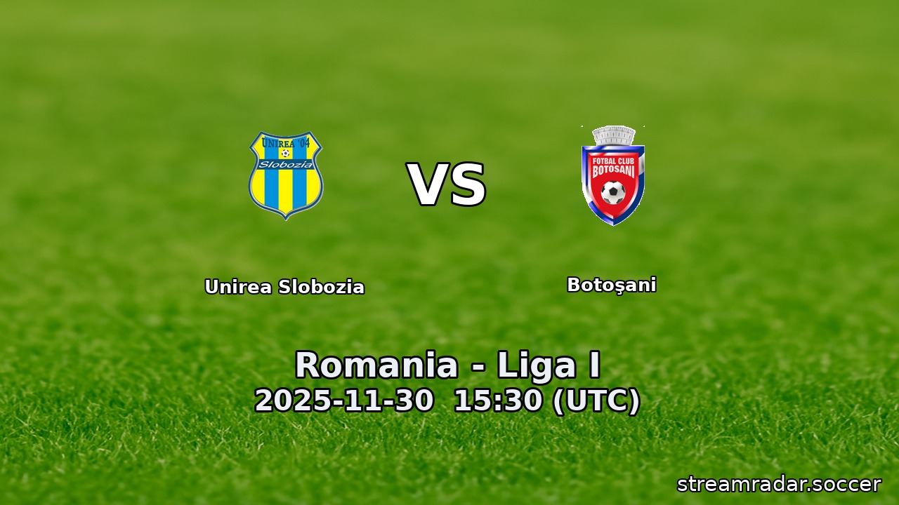 Unirea Slobozia vs Botoşani
