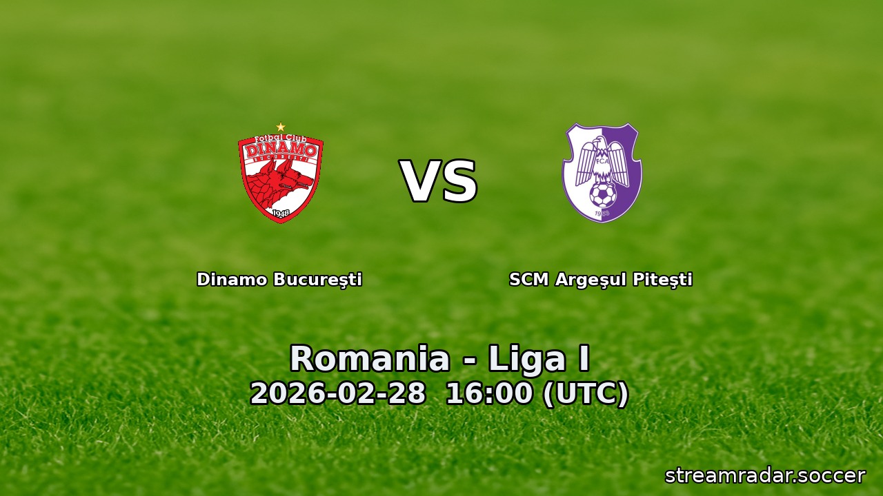 Dinamo Bucureşti vs SCM Argeşul Piteşti