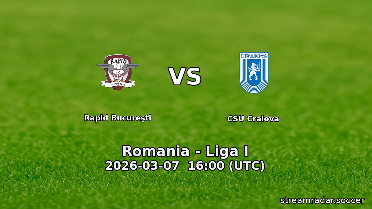 Rapid Bucureşti vs CSU Craiova