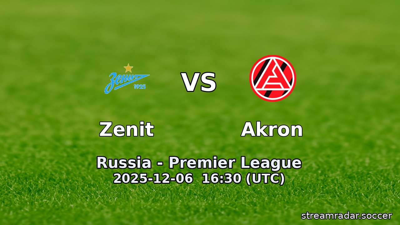 Zenit vs Akron