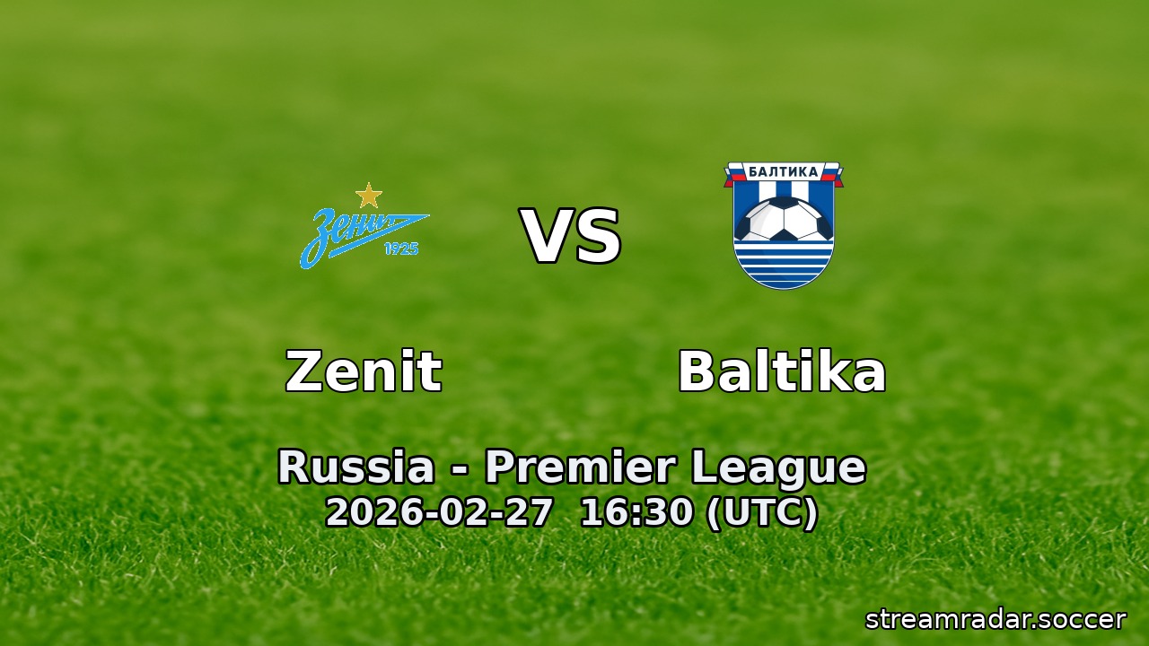 Zenit vs Baltika