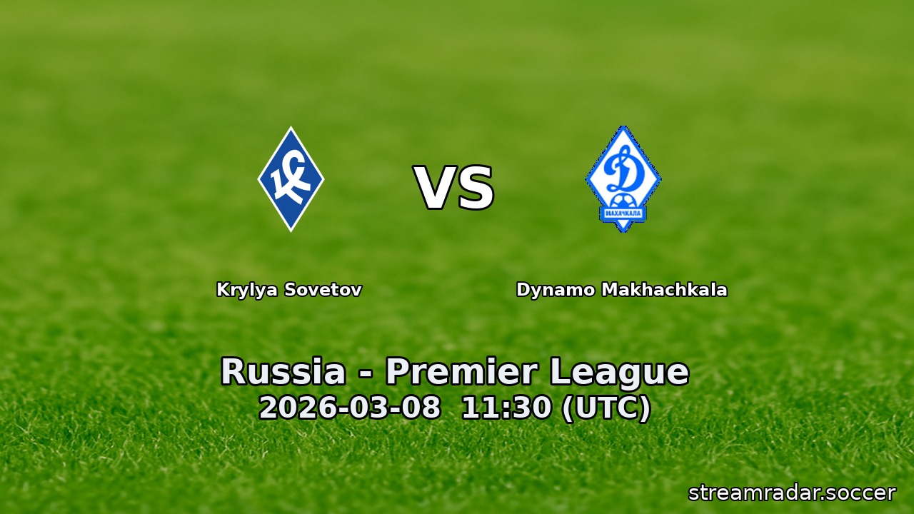 Krylya Sovetov vs Dynamo Makhachkala