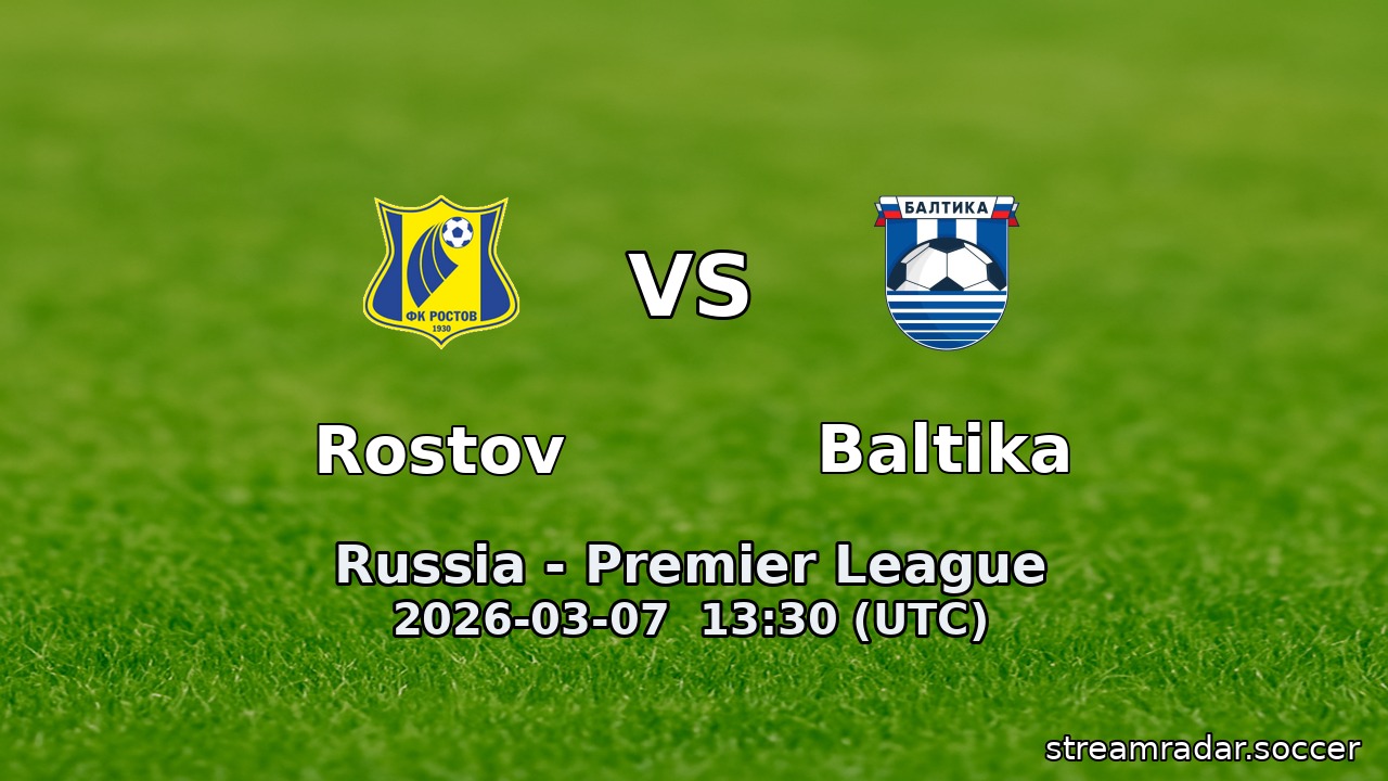 Rostov vs Baltika