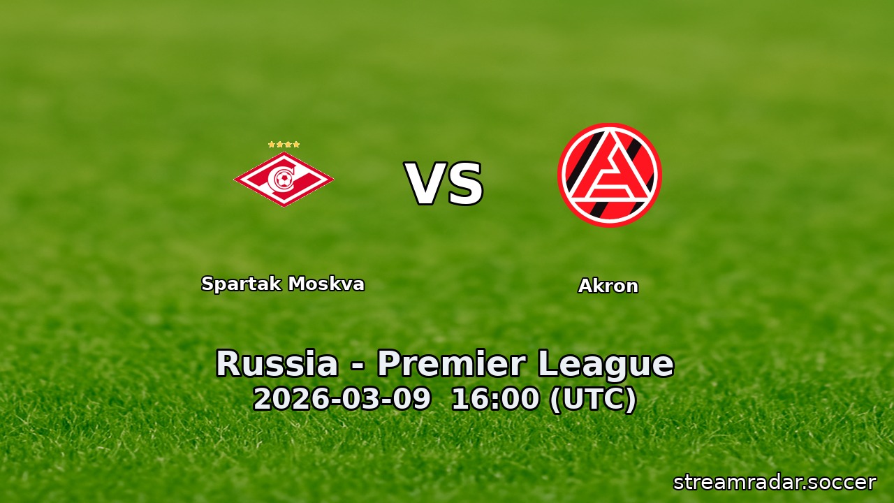 Spartak Moskva vs Akron