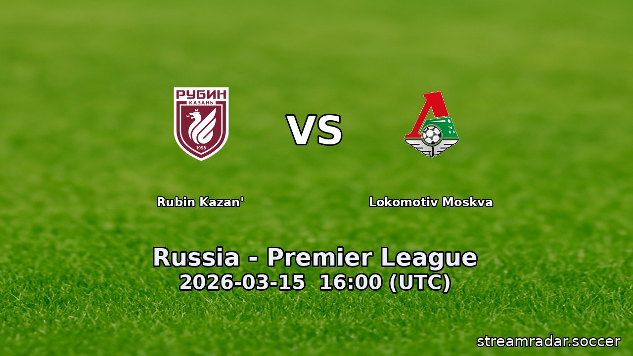 Rubin Kazan' vs Lokomotiv Moskva