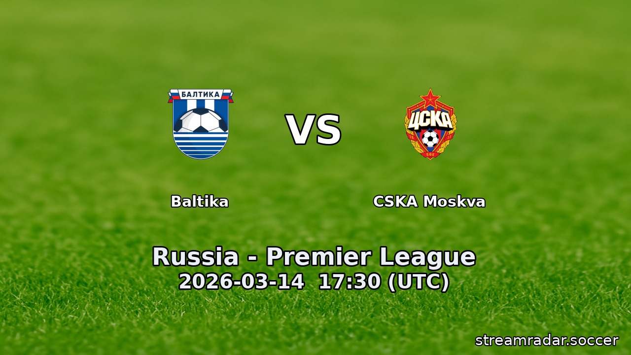Baltika vs CSKA Moskva