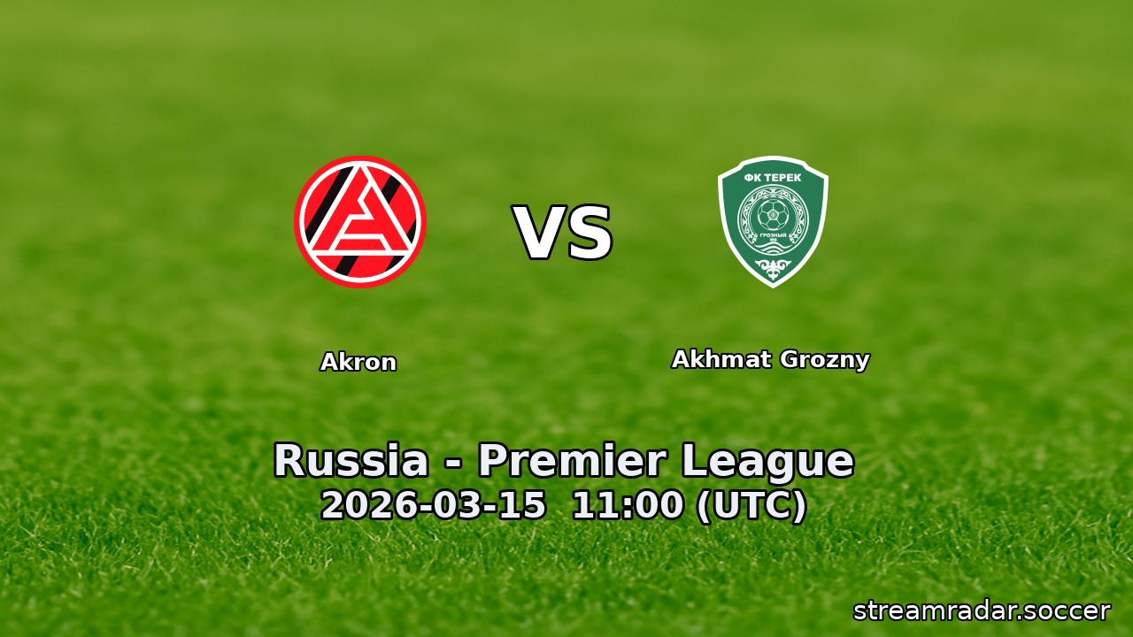 Akron vs Akhmat Grozny