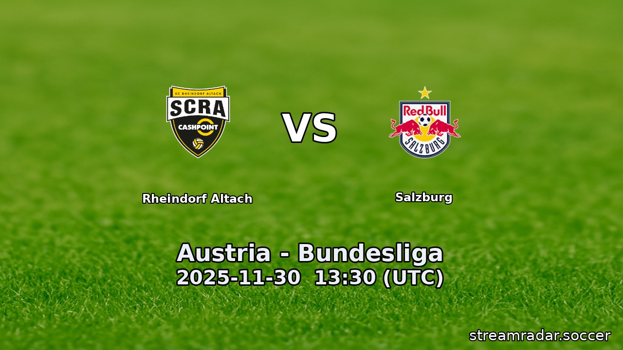 Rheindorf Altach vs Salzburg