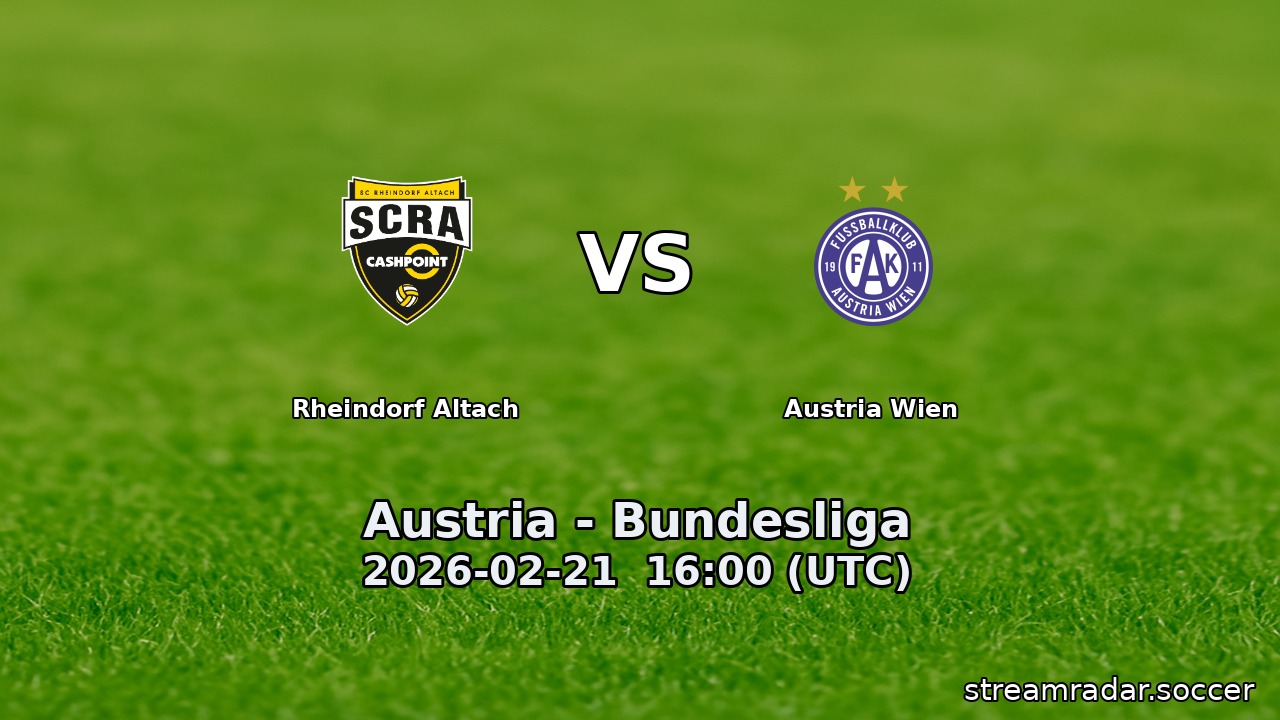 Rheindorf Altach vs Austria Wien