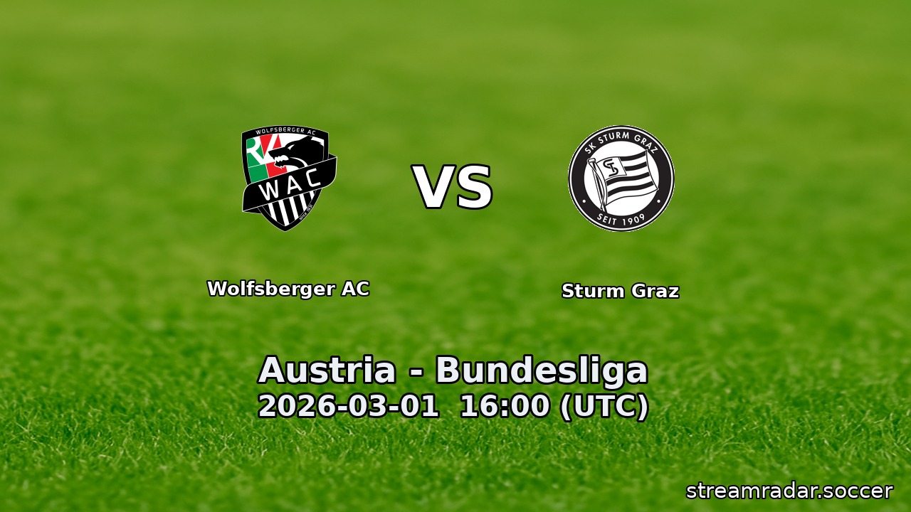 Wolfsberger AC vs Sturm Graz