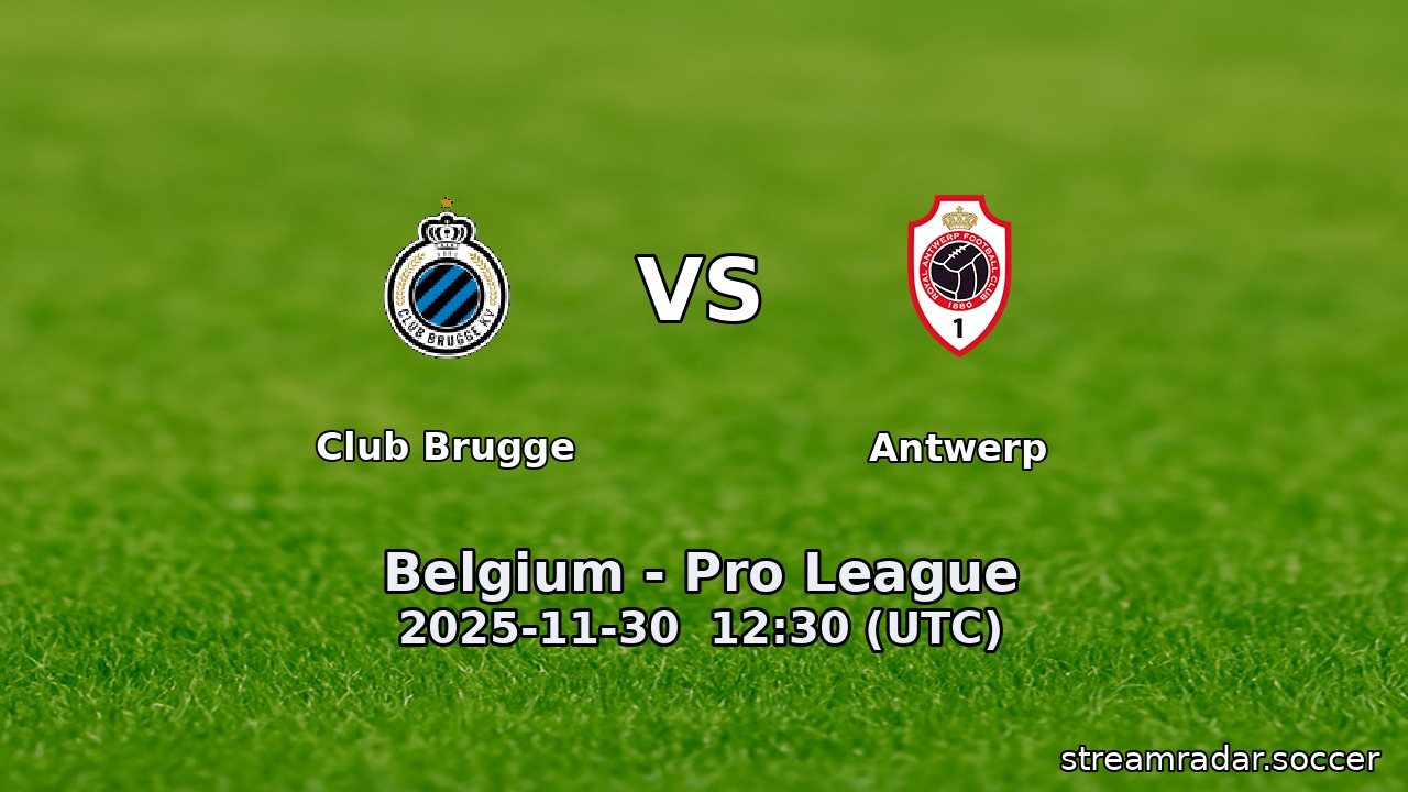 Club Brugge vs Antwerp
