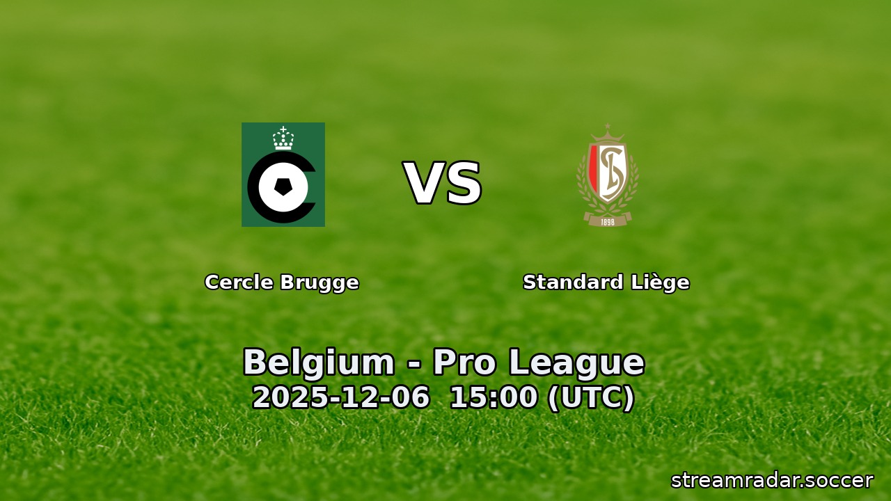 Cercle Brugge vs Standard Liège