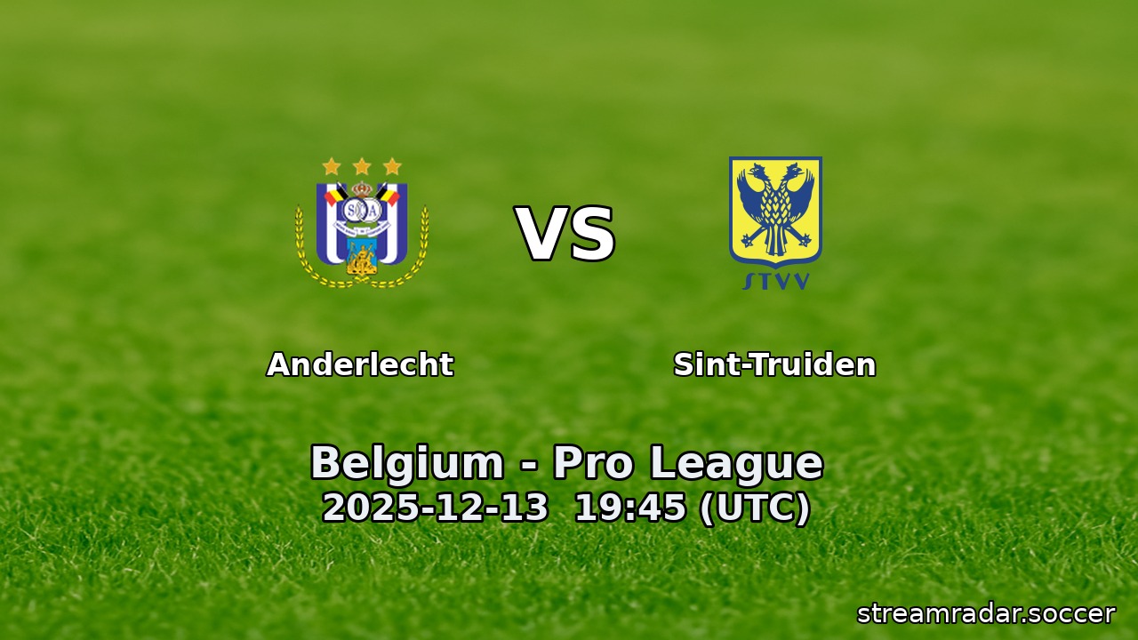 Anderlecht vs Sint-Truiden