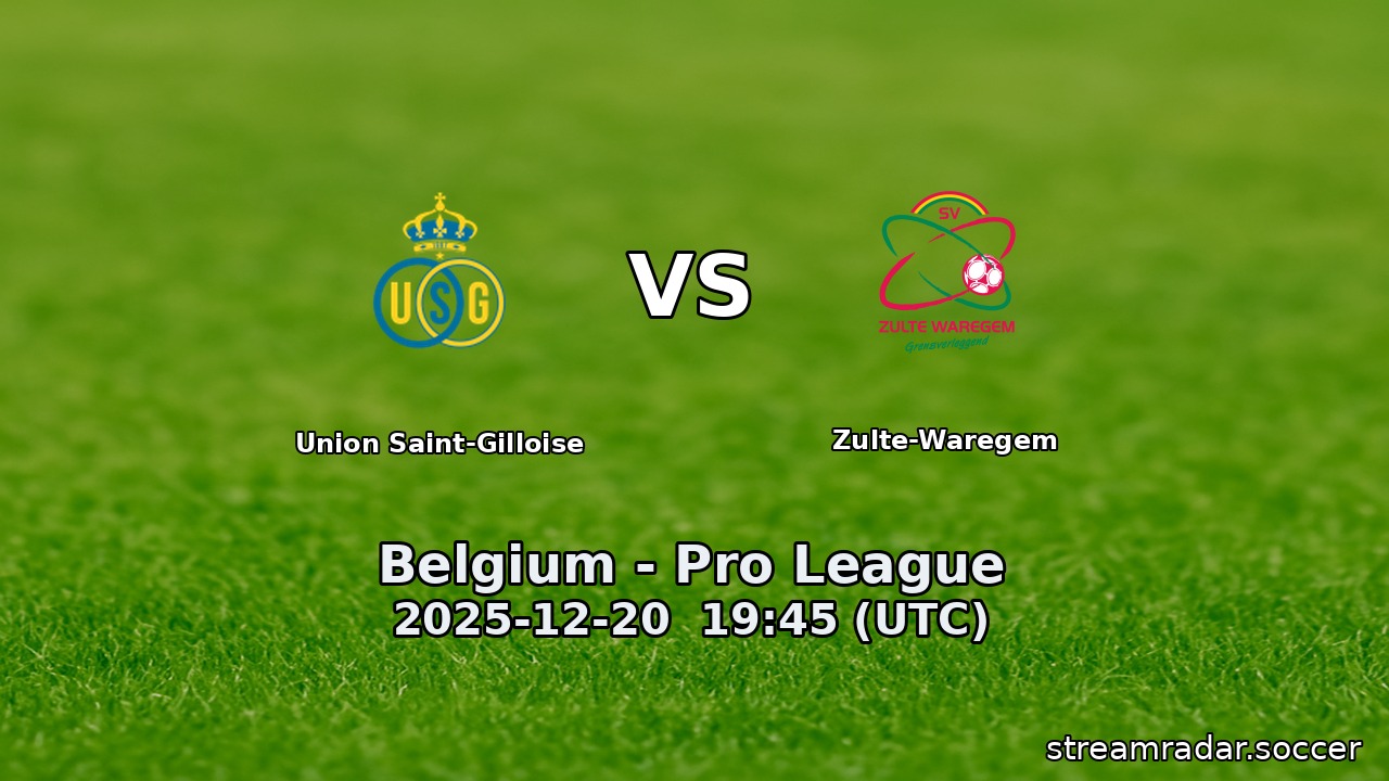Union Saint-Gilloise vs Zulte-Waregem