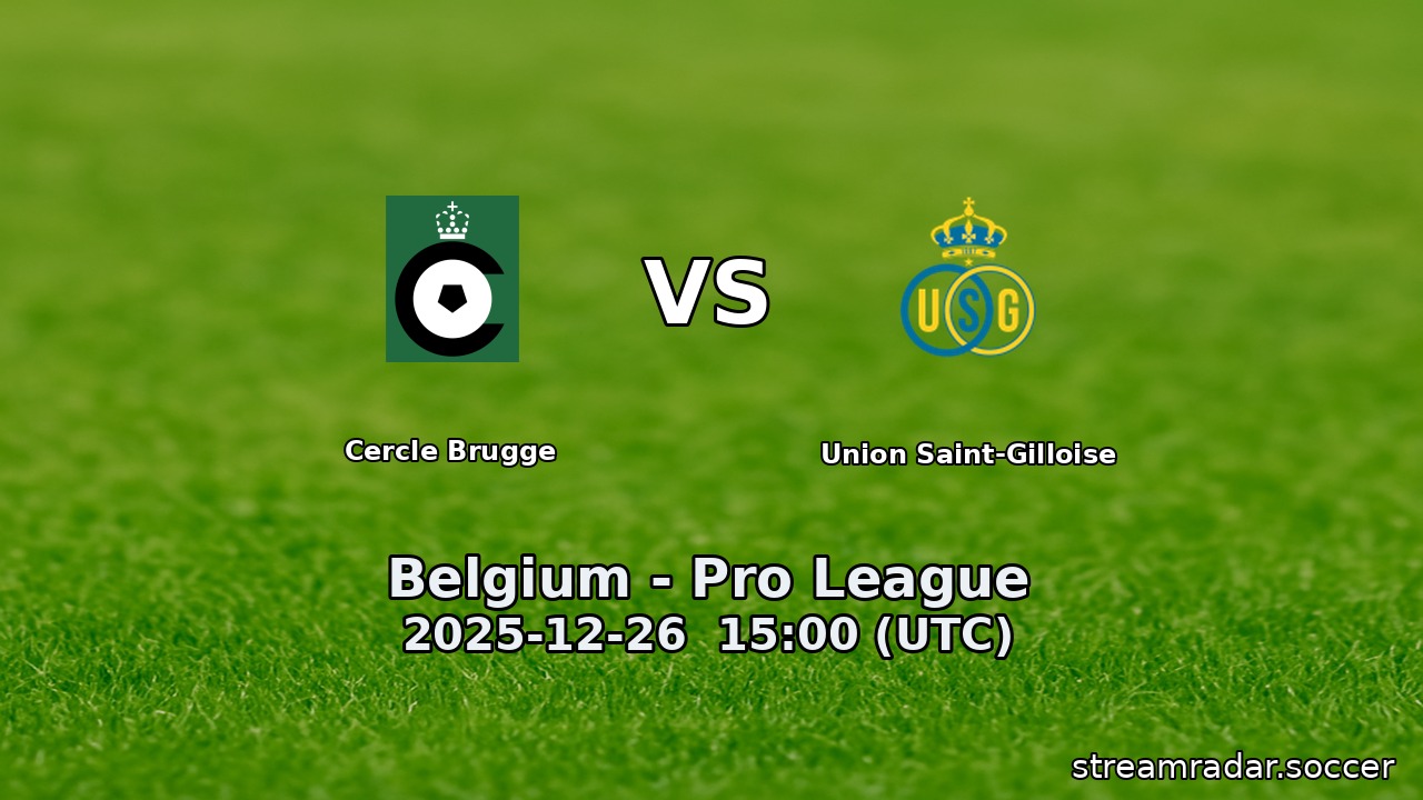 Cercle Brugge vs Union Saint-Gilloise