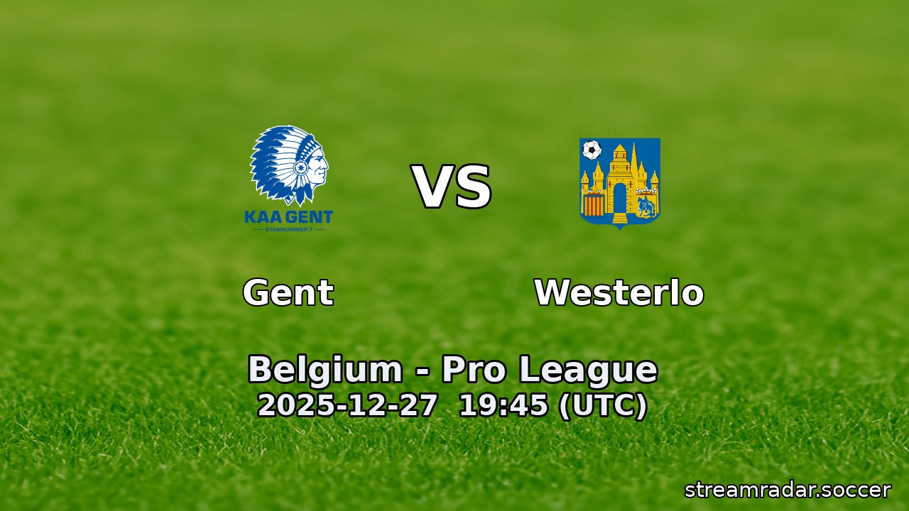 Gent vs Westerlo