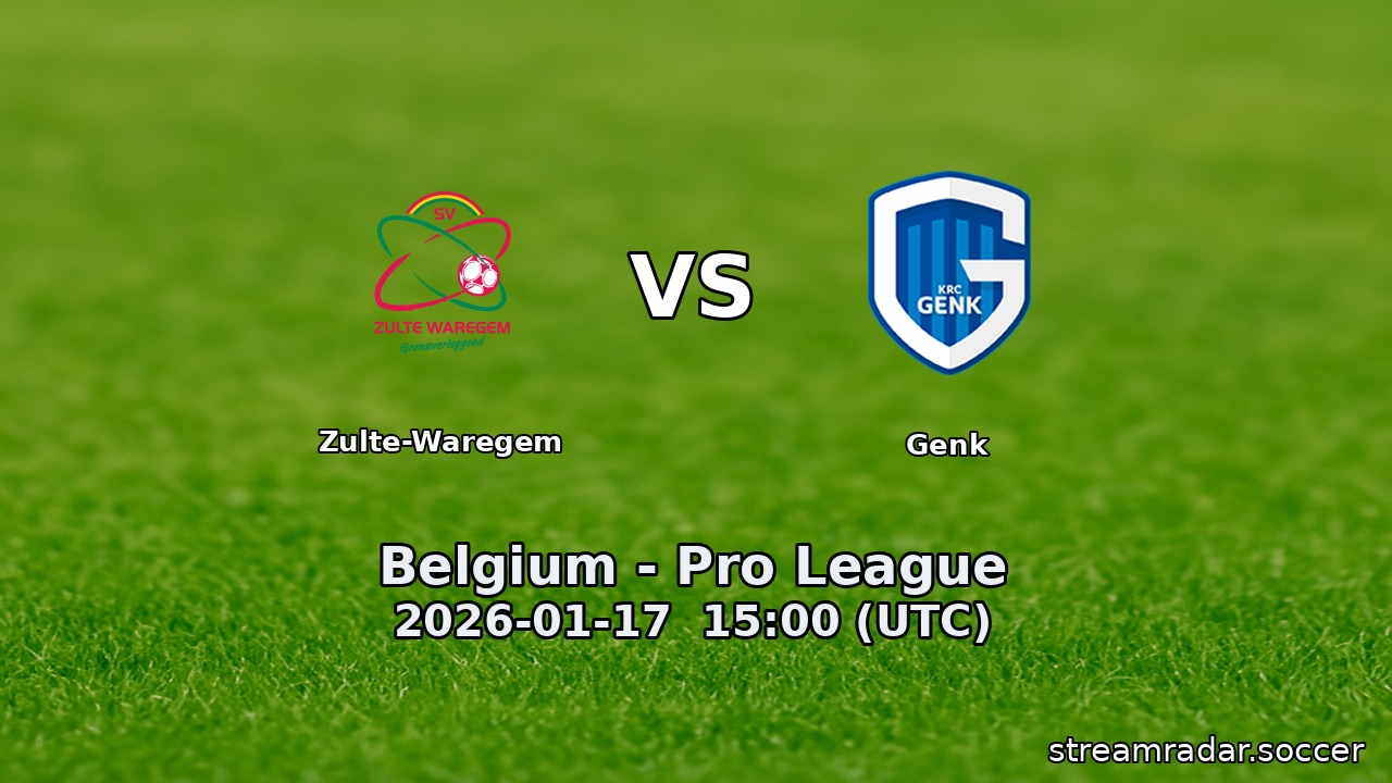 Zulte-Waregem vs Genk
