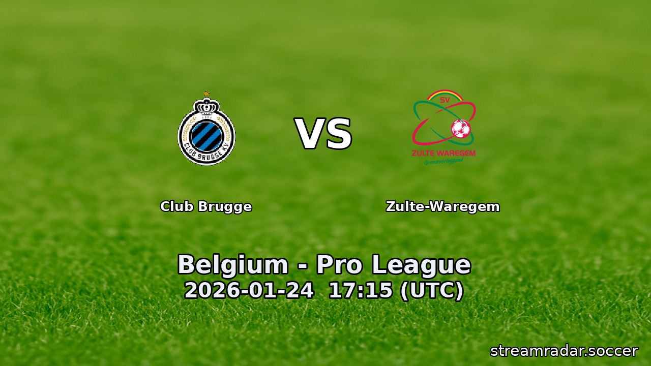 Club Brugge vs Zulte-Waregem