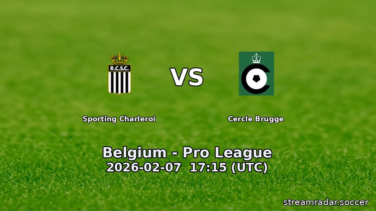 Sporting Charleroi vs Cercle Brugge