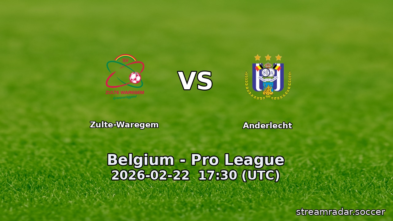 Zulte-Waregem vs Anderlecht