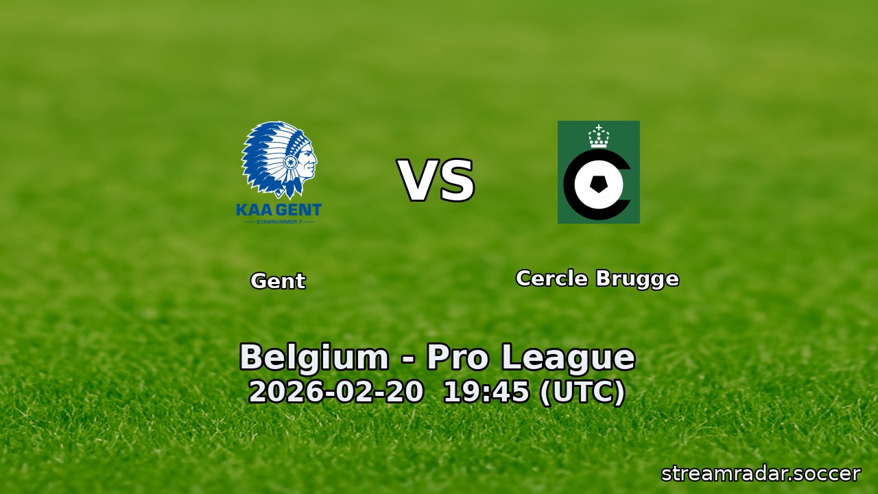 Gent vs Cercle Brugge