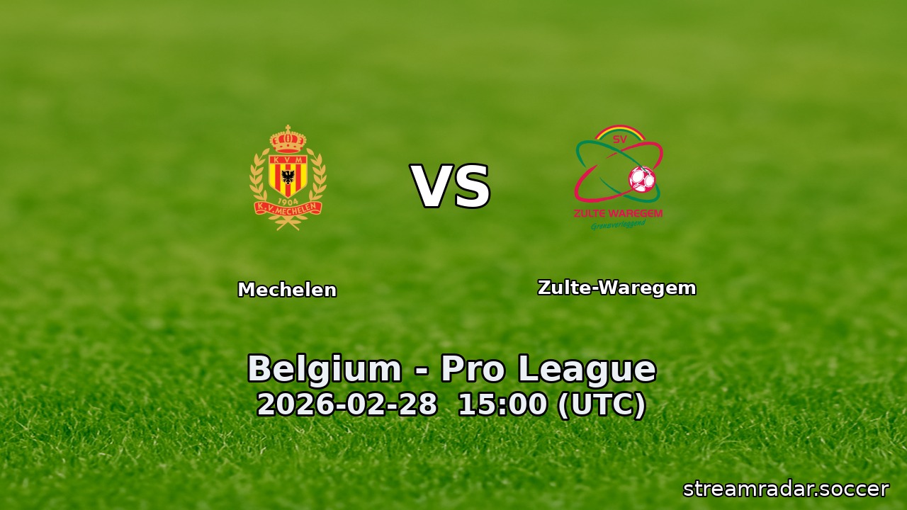 Mechelen vs Zulte-Waregem
